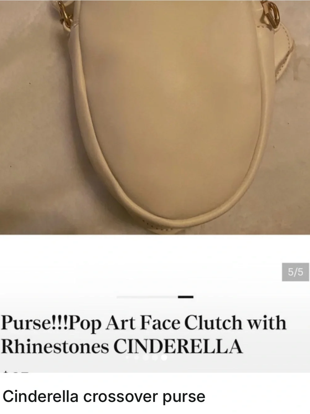Cinderella Pop Art Rhinestone Face Clutch - Silver/Yellow/Red